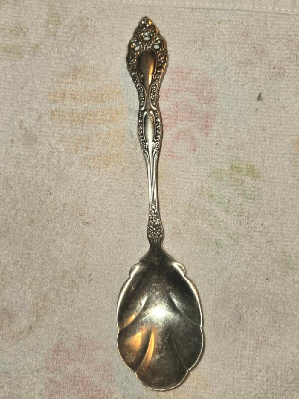 VINTAGE SHELL SUGAR SPOON 1881 ROGERS VICTORIAN CLASSIC PATTERN BY ONEIDA